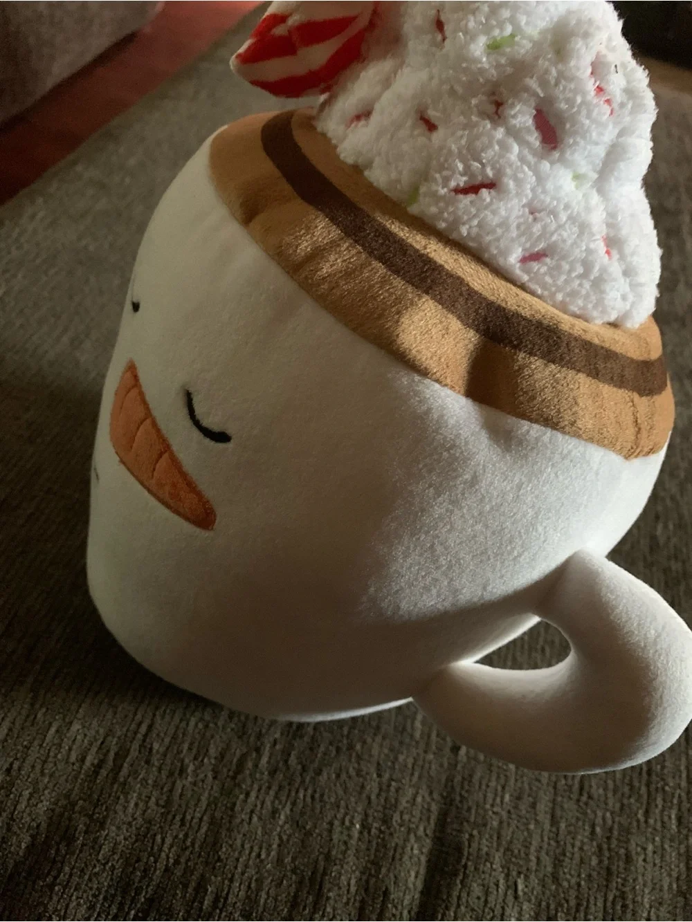 Pillowfort mini weighted hot cocoa snowman plush from Target.